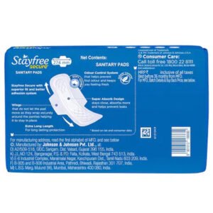 Stayfree Secure Cottony Soft Cover Sanitary Napkin with Wings (XL) 40 pads